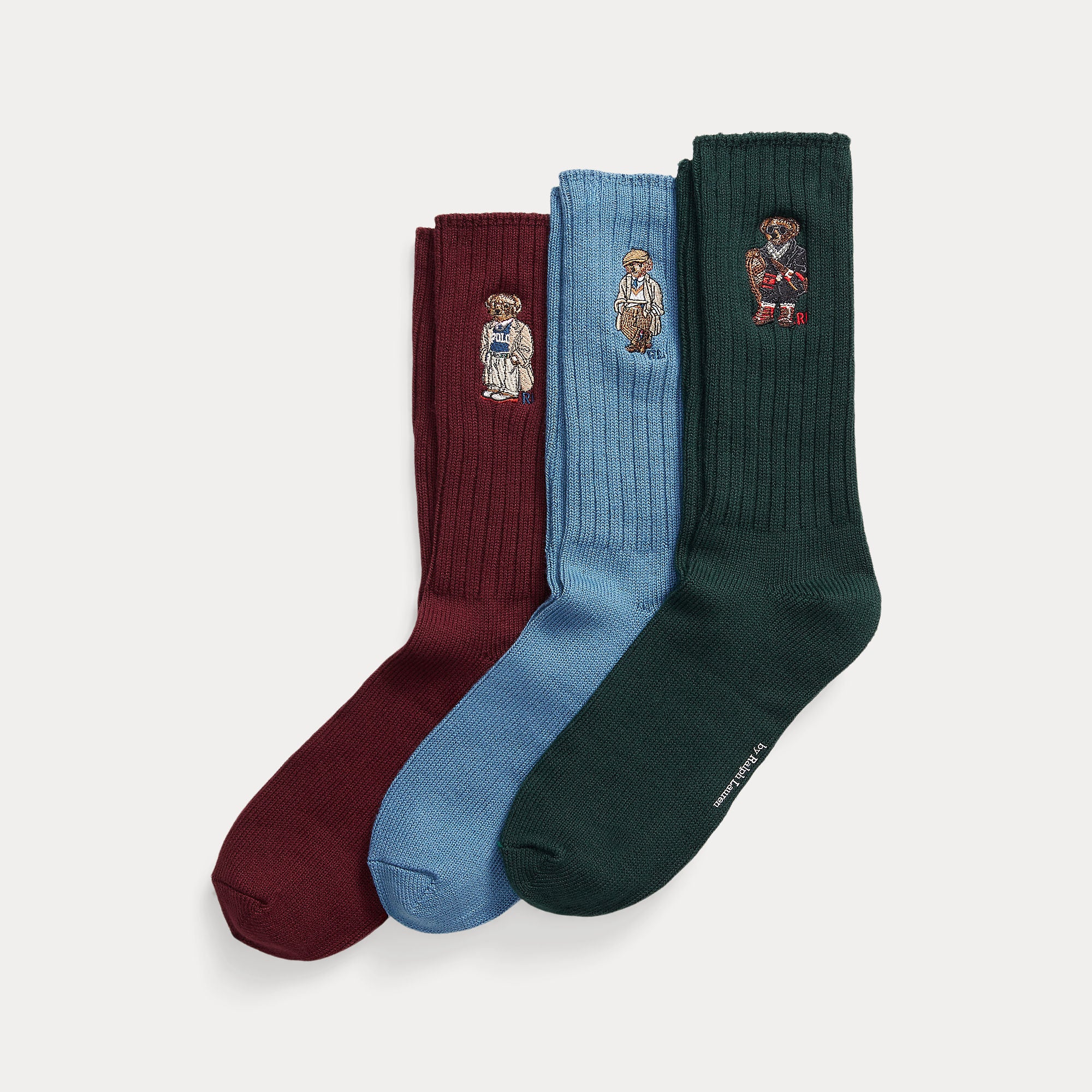 Ralph Lauren Polo Bear Crew 3-Sock Gift Box