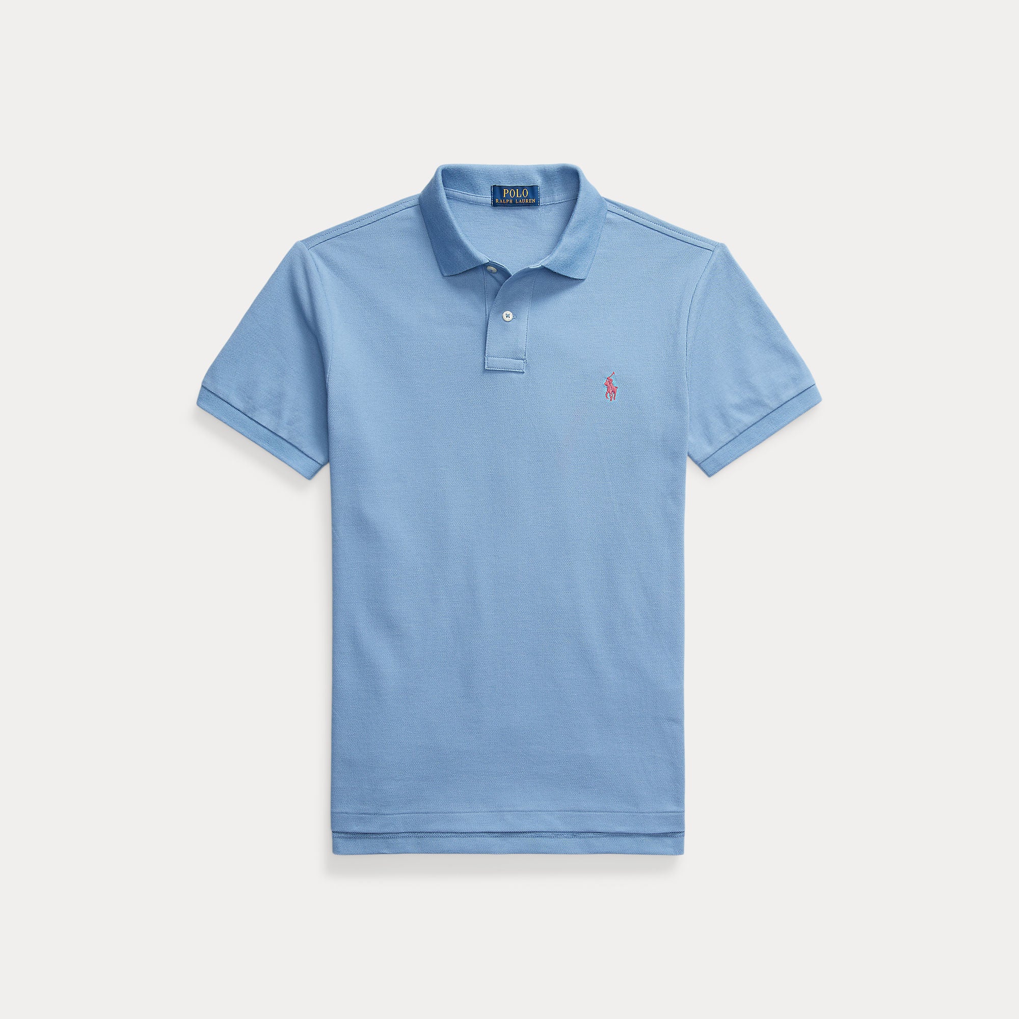 Ralph Lauren Slim Fit Mesh Polo Shirt Campus Blue