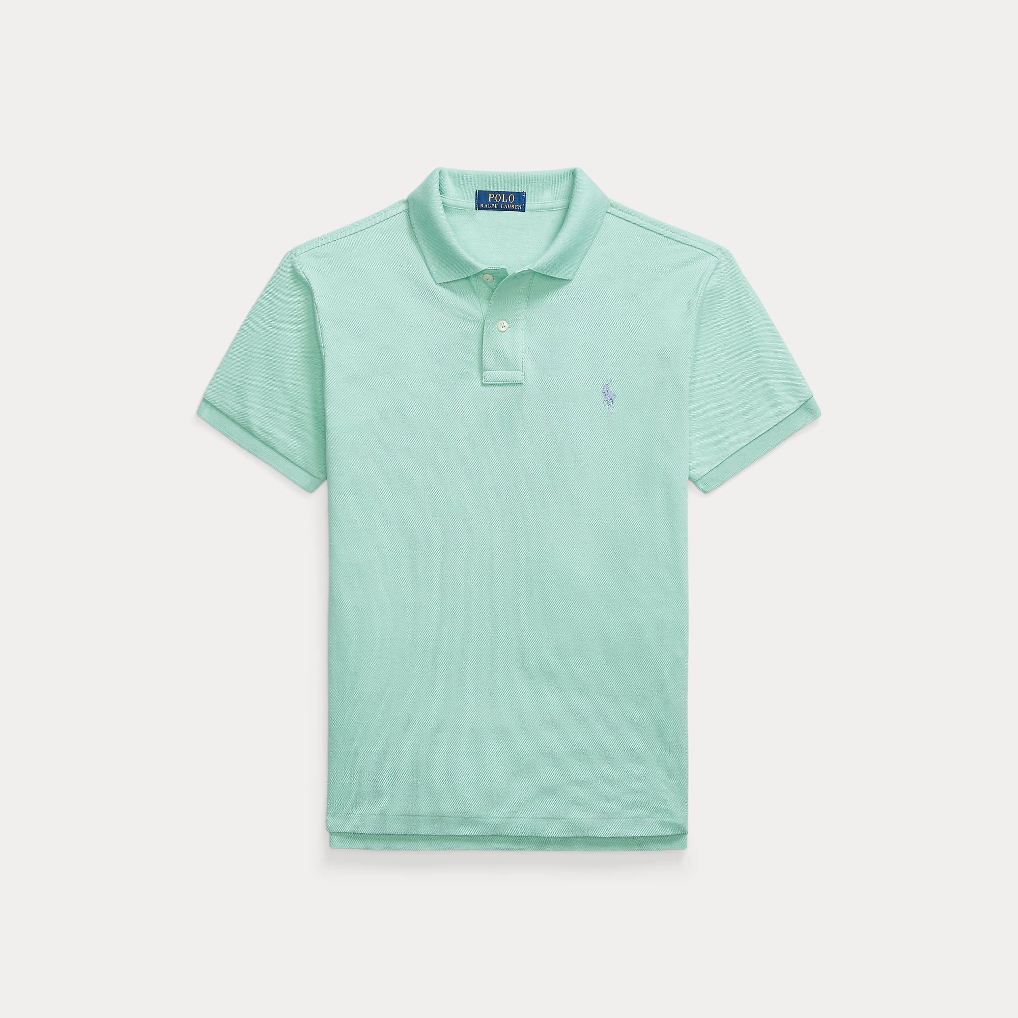 Ralph Lauren Slim Fit Mesh Polo Shirt Celadon