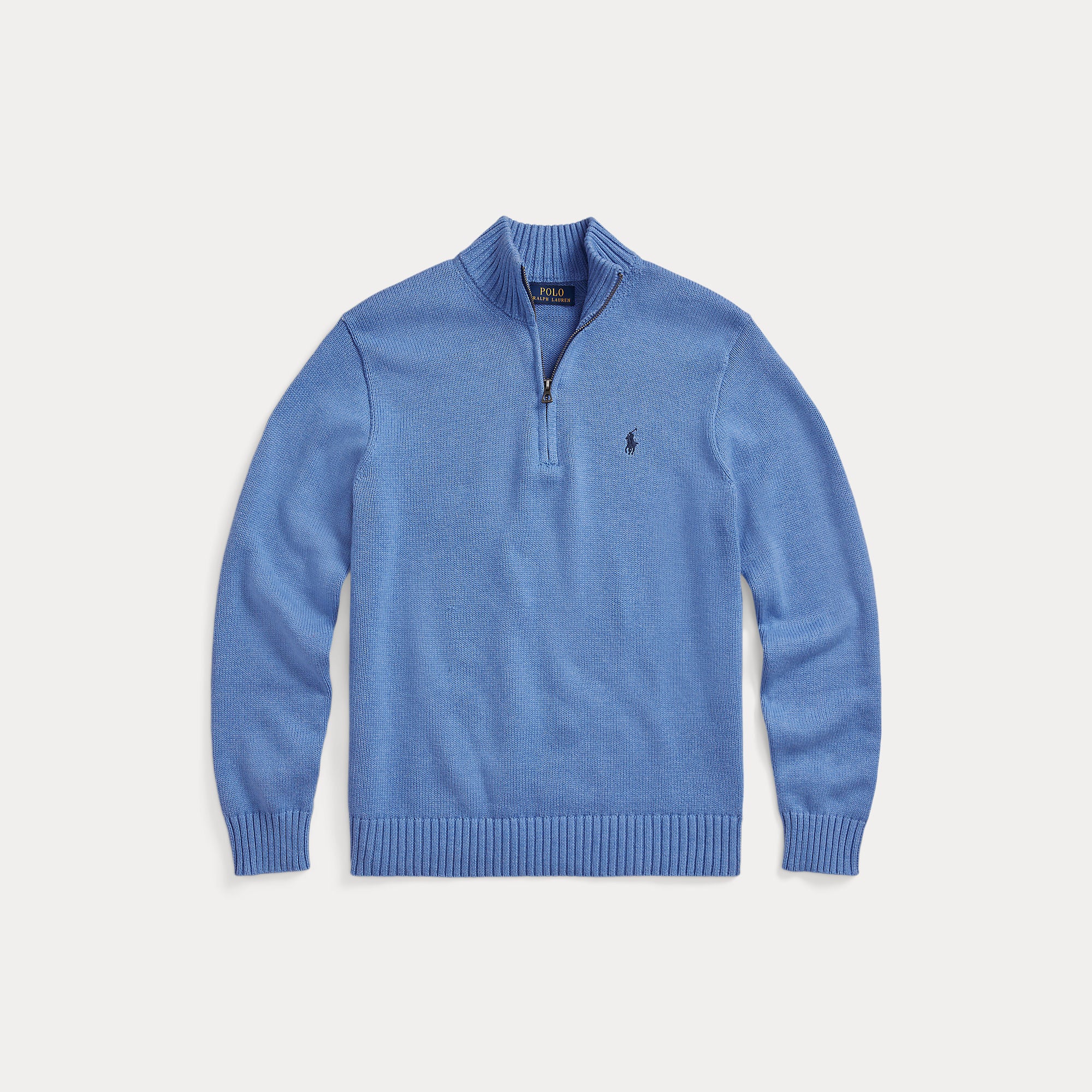 Ralph Lauren Cotton Half Zip Soft Royal Heather