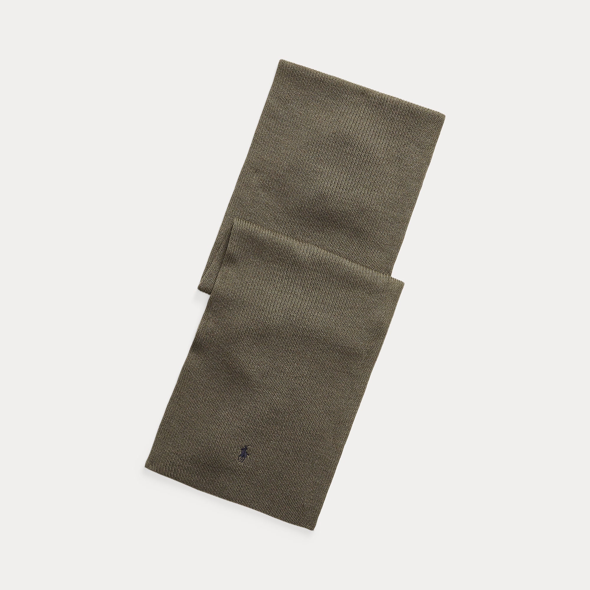 Ralph Lauren Signature Pony Wool Scarf Cargo Olive