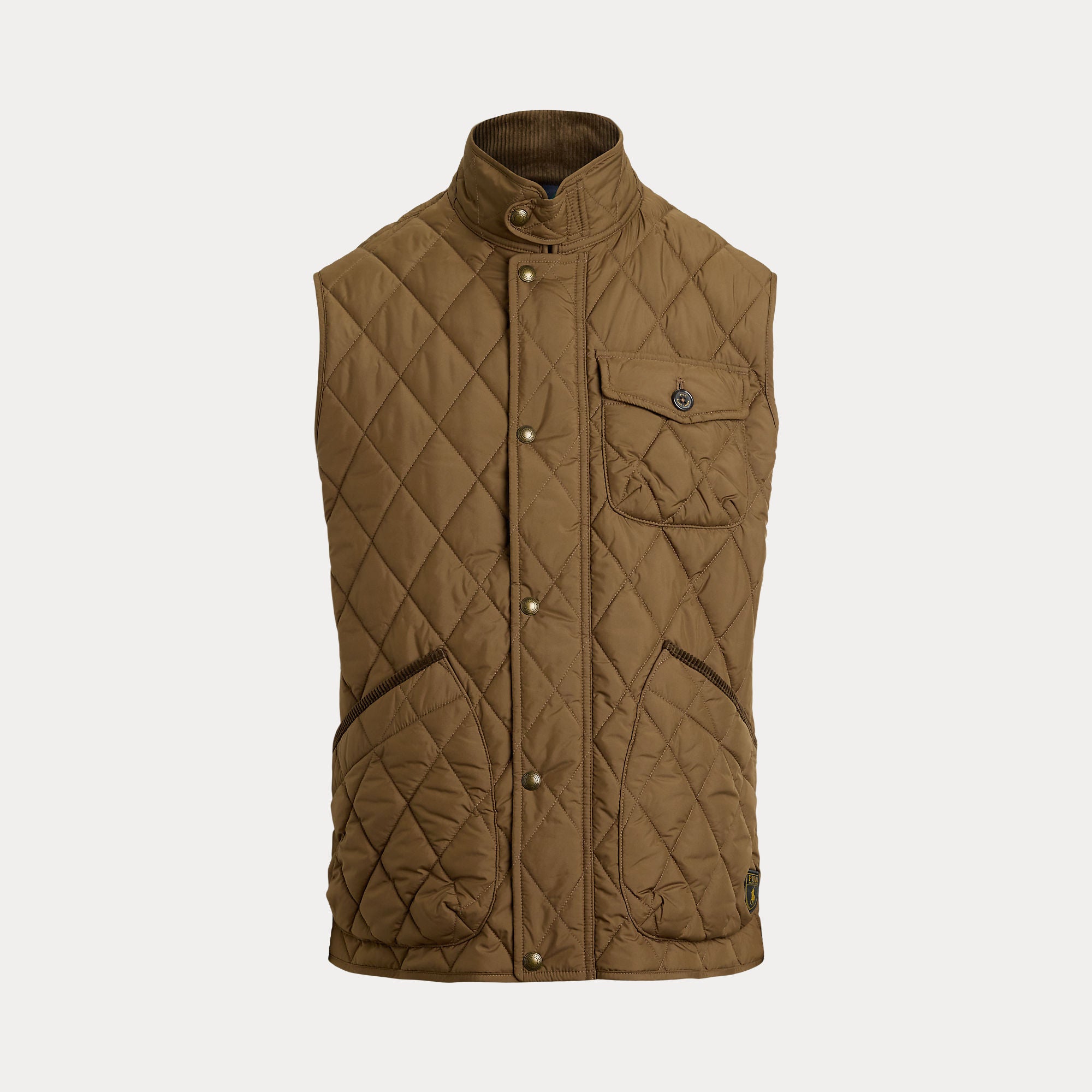 Ralph Lauren The Beaton Quilted Utility Vest College Chestnut
