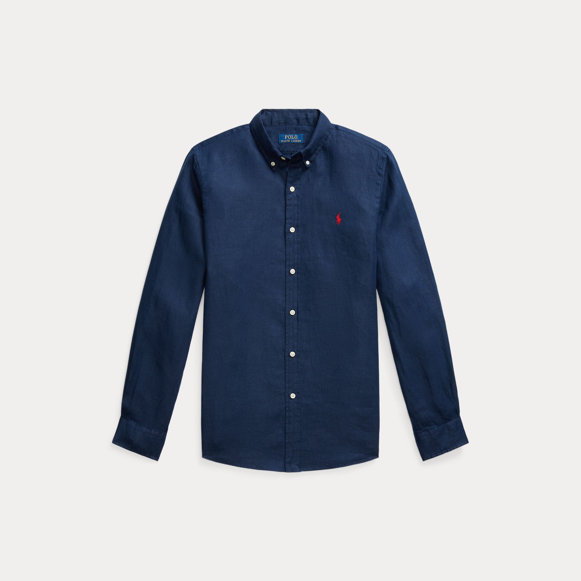 Ralph Lauren Slim Fit 100% Linnen Shirt Newport Navy