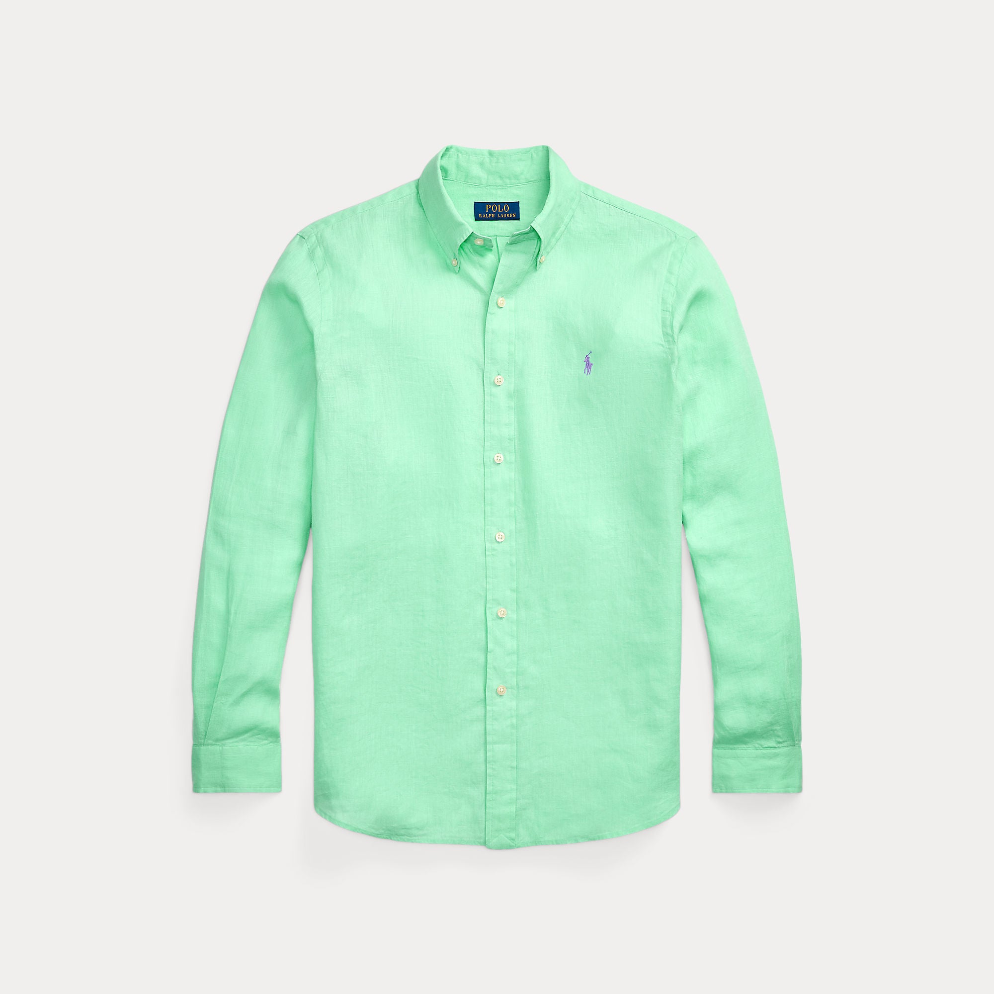 Ralph Lauren Slim Fit 100% Linnen Shirt Aqua Verde