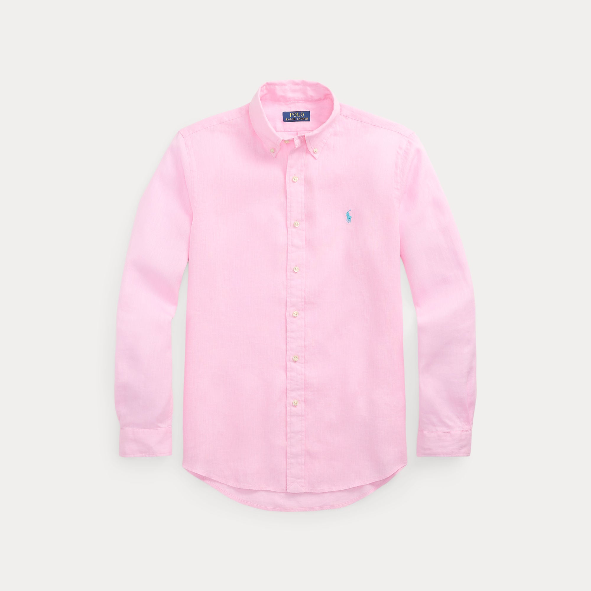 Ralph Lauren Slim Fit 100% Linnen Shirt Carmel Pink