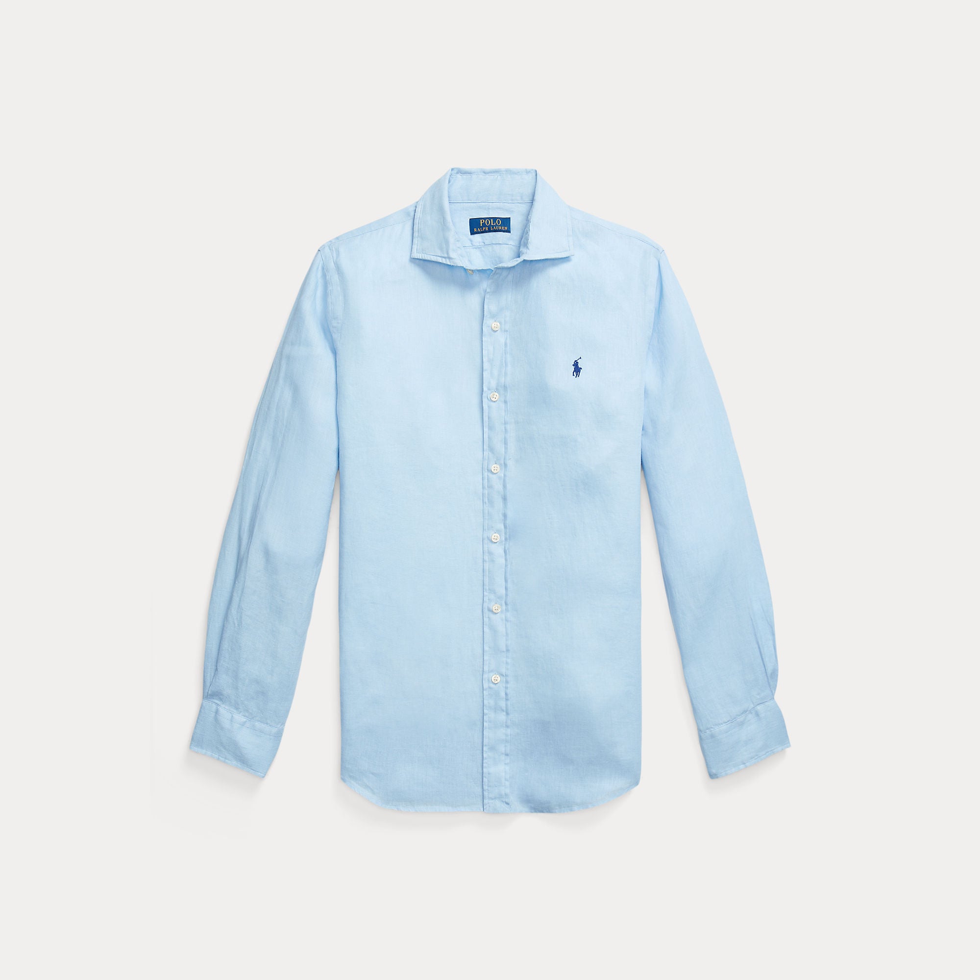 Ralph Lauren Slim Fit 100% Linnen Shirt Office Blue