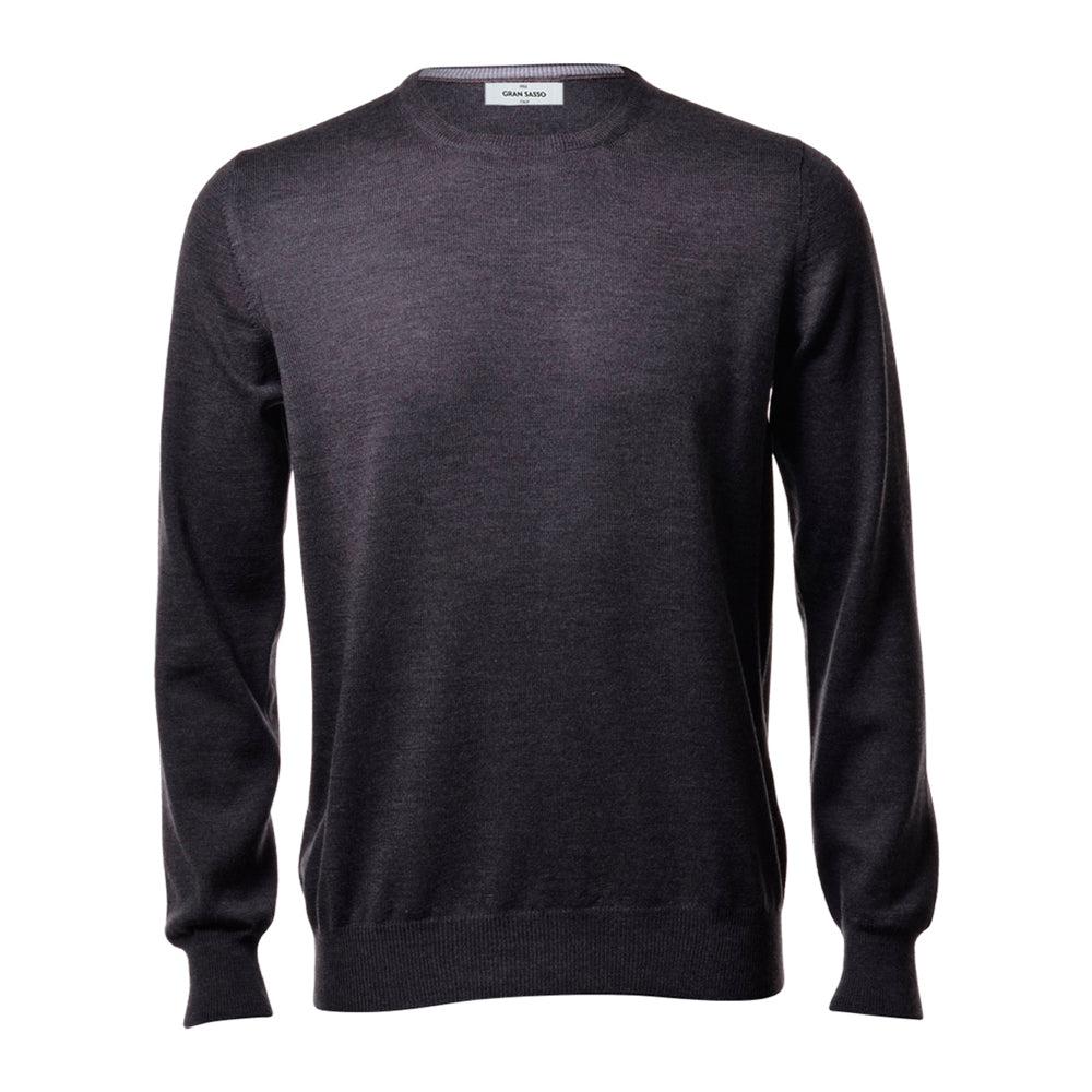 Gran Sasso Crewneck Extra Fine Merino Donker Grijs