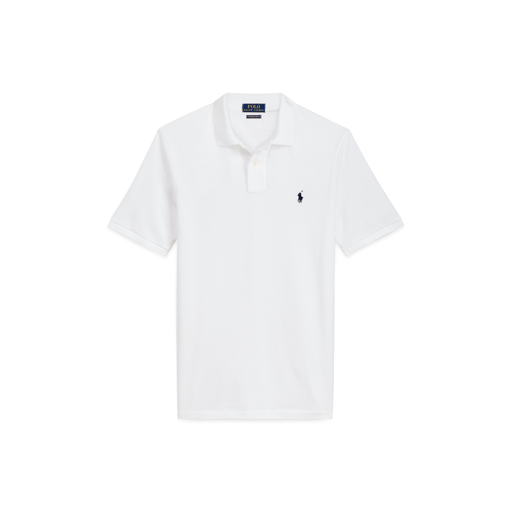 Ralph Lauren Slim Fit Mesh Polo Wit– MarcEdwards Menswear